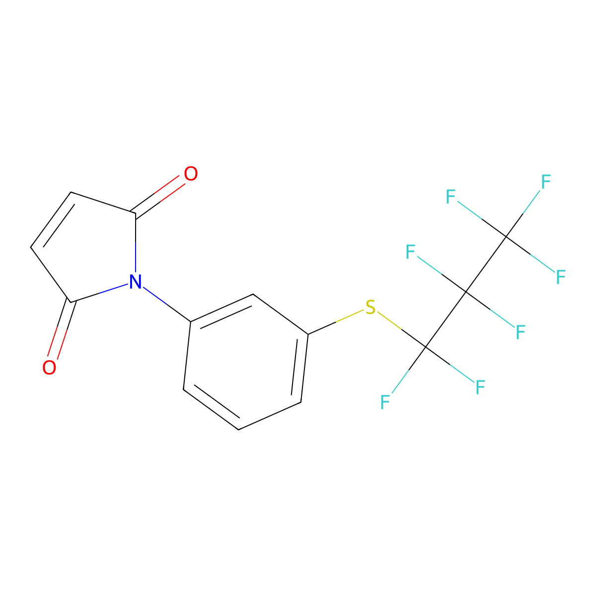 1-{3-[(1,1,2,2,3,3,3-heptafluoropropyl)sulfanyl]phenyl}-2,5-dihydro-1H-pyrrole-2,5-dione molecular structure, CAS 314279-08-8