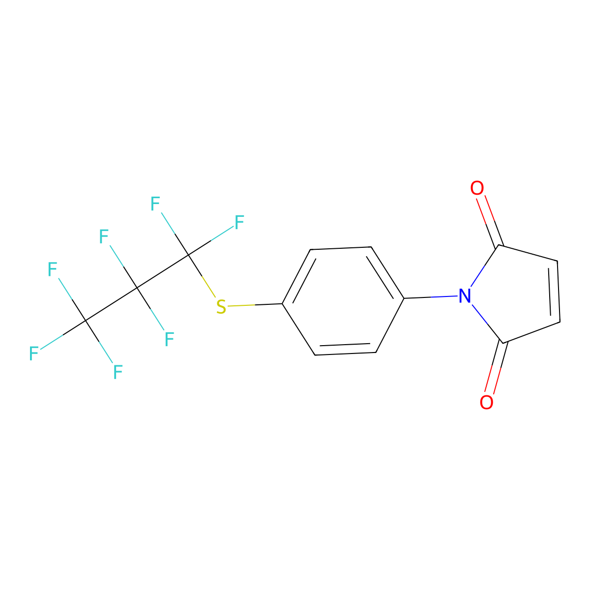 1-[4-(1,1,2,2,3,3,3-Heptafluoropropylsulfanyl)phenyl]pyrrole-2,5-dione molecular structure, CAS 314279-11-3