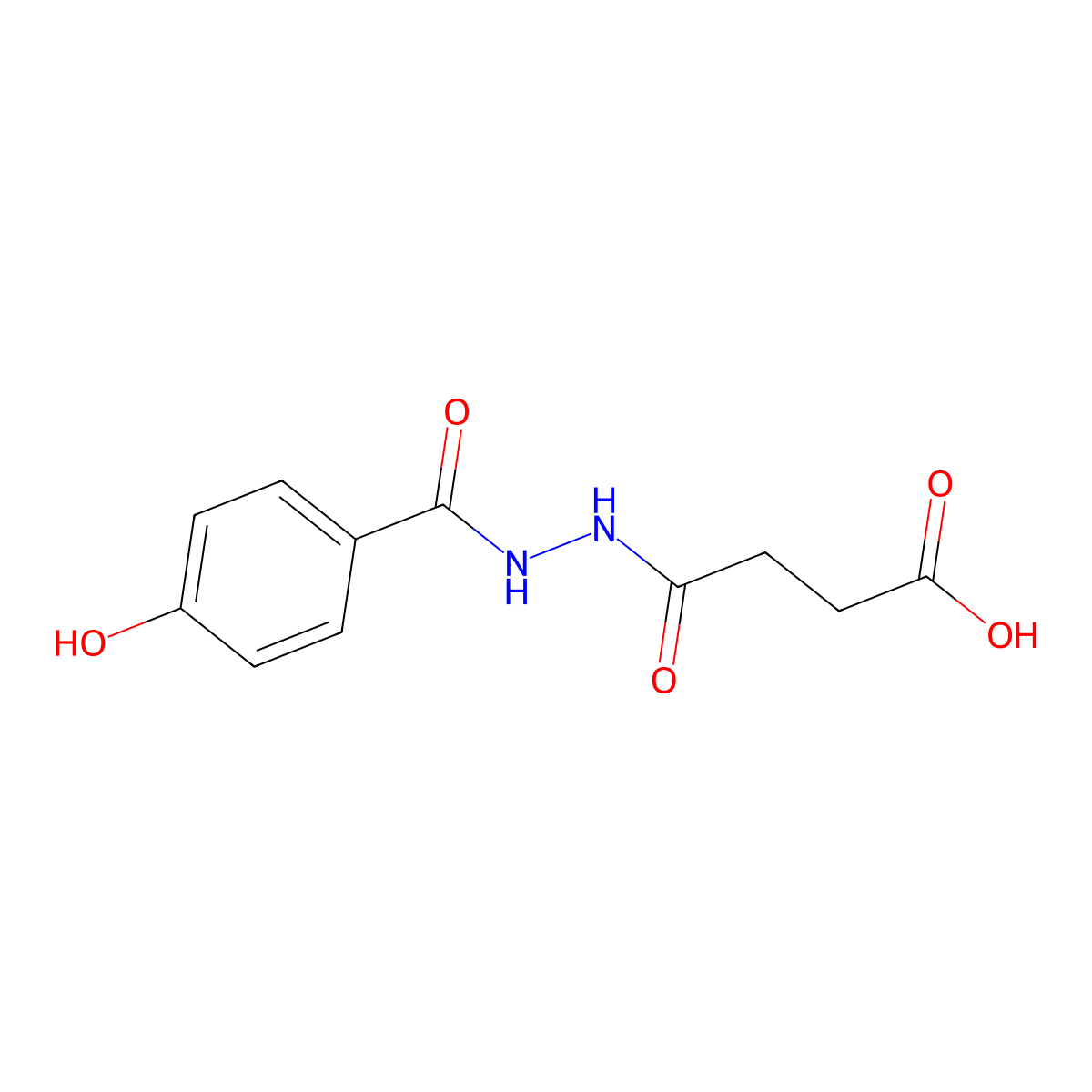 4-[2-(4-Hydroxybenzoyl)hydrazino]-4-oxobutanoic acid molecular structure, CAS 314279-21-5