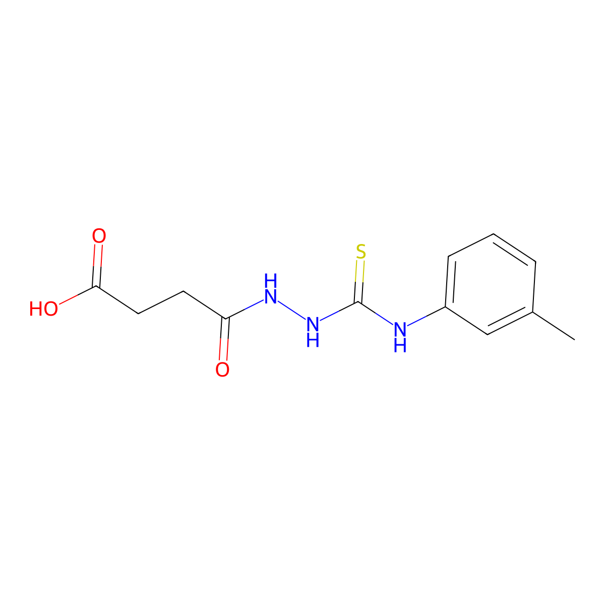 4-Oxo-4-[2-(3-toluidinocarbothioyl)hydrazino]butanoic acid molecular structure, CAS 314279-55-5