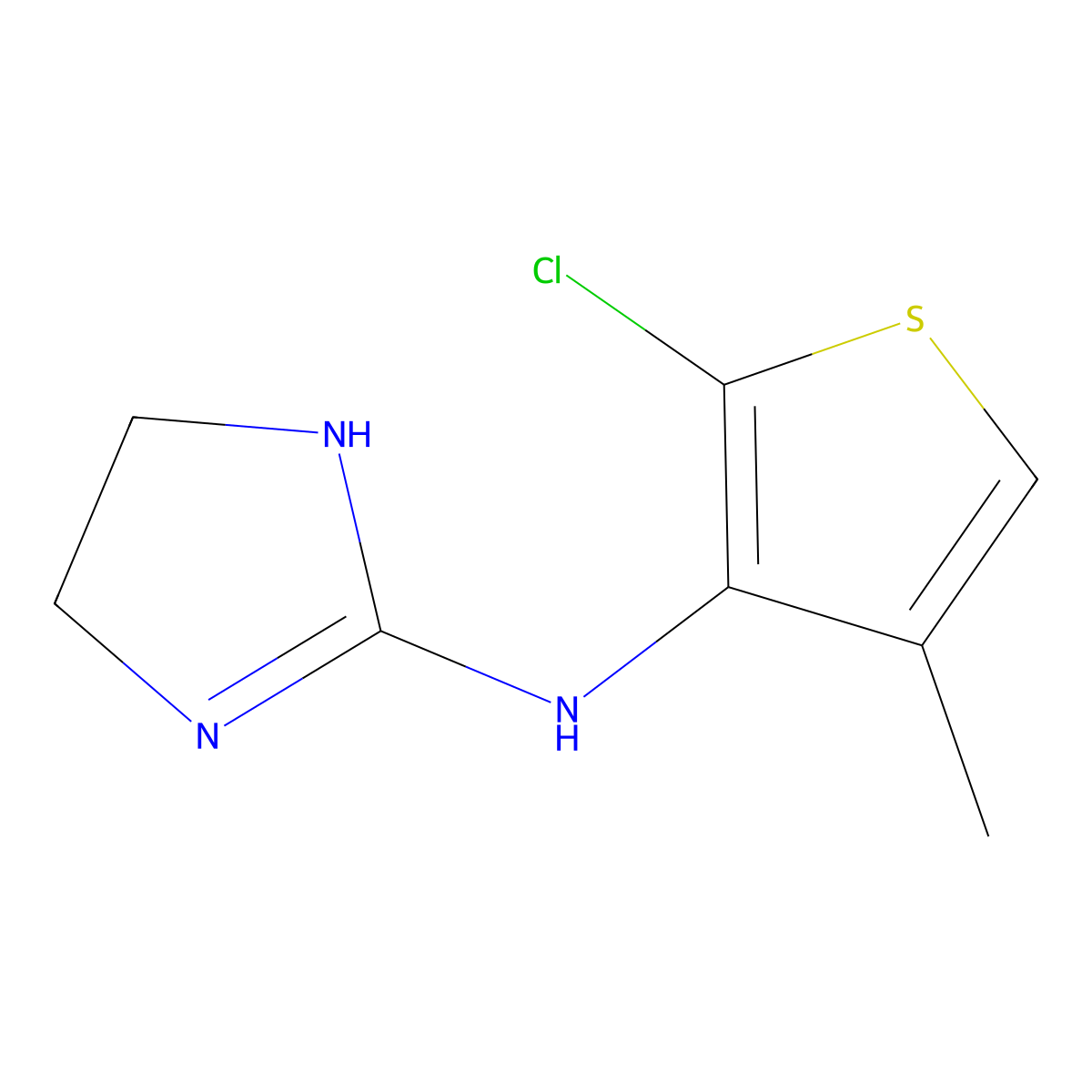 Tiamenidine molecular structure, CAS 31428-61-2