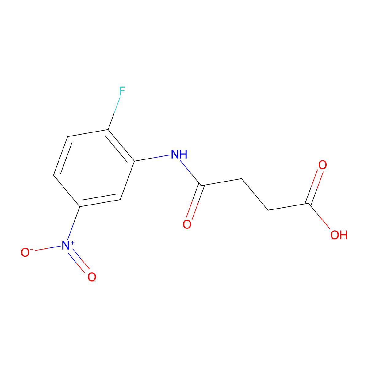 4-(2-Fluoro-5-nitroanilino)-4-oxobutanoic acid molecular structure, CAS 314281-85-1