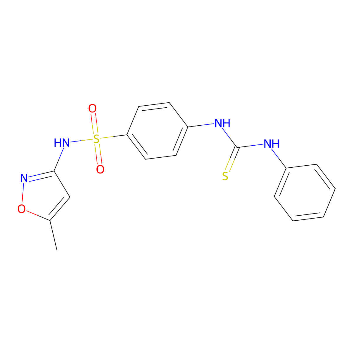 N-(5-Methylisoxazol-3-yl)-4-(3-phenylthioureido)benzenesulfonamide molecular structure, CAS 314282-51-4