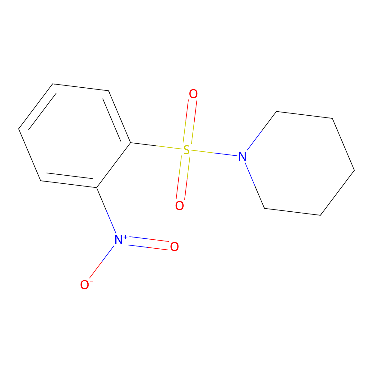 1-((2-Nitrophenyl)sulfonyl)piperidine molecular structure, CAS 314283-05-1
