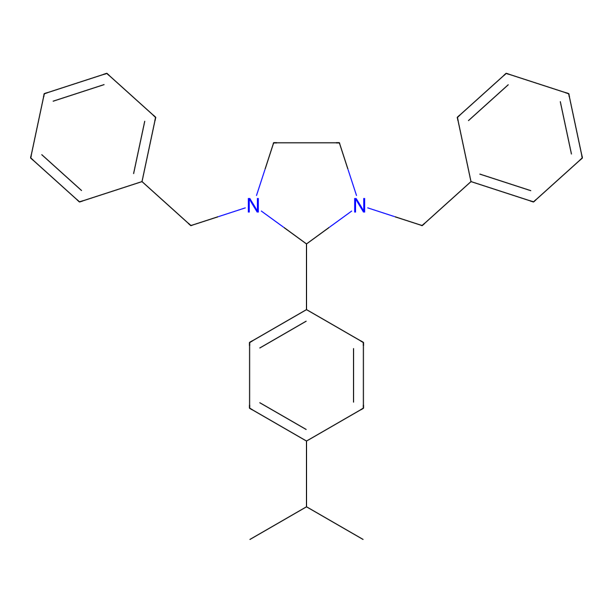 1,3-Dibenzyl-2-(4-isopropylphenyl)imidazolidine molecular structure, CAS 314283-46-0