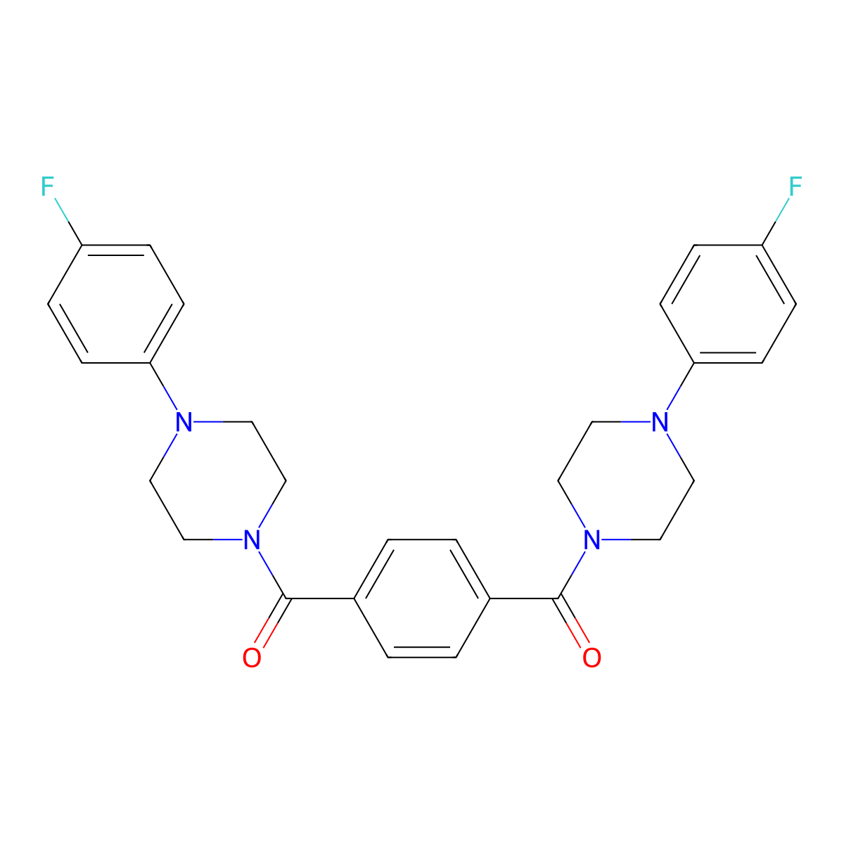 [4-(4-Fluorophenyl)piperazino](4-{[4-(4-fluorophenyl)piperazino]carbonyl}phenyl)methanone molecular structure, CAS 314284-24-7