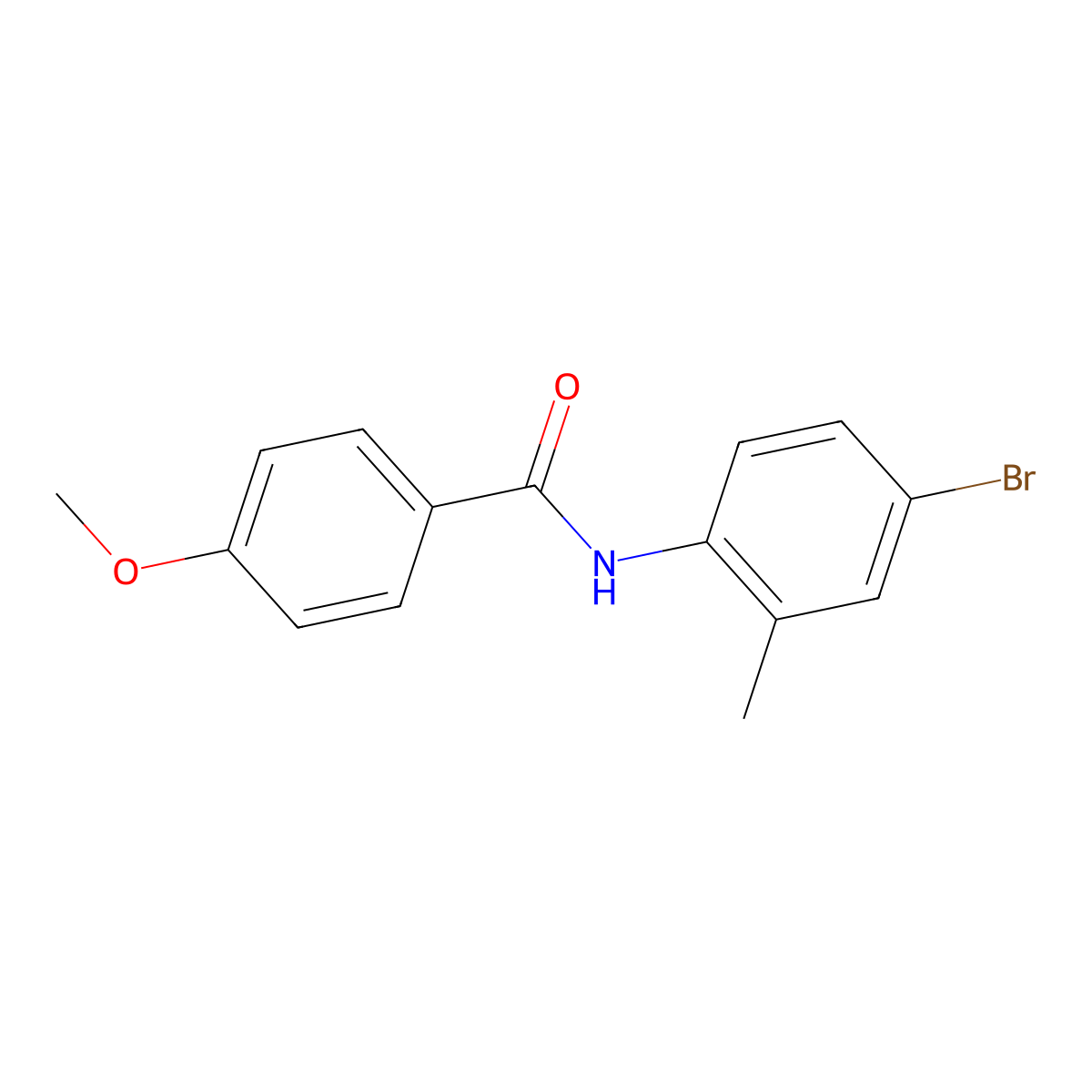 N-(4-bromo-2-methylphenyl)-4-methoxybenzamide molecular structure, CAS 314284-27-0