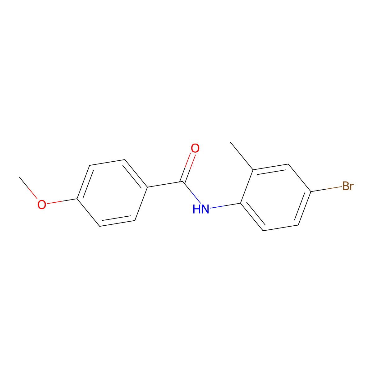 N-(4-bromo-2-methylphenyl)-4-methoxybenzamide molecular structure, CAS 314284-27-0