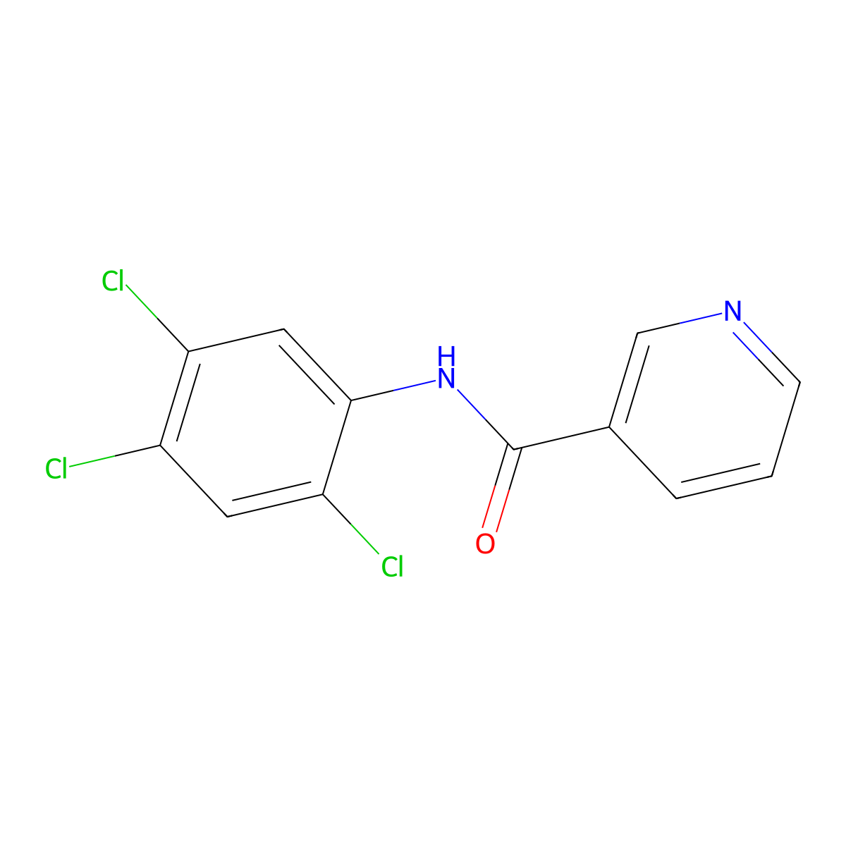 N-(2,4,5-trichlorophenyl)pyridine-3-carboxamide molecular structure, CAS 314284-32-7