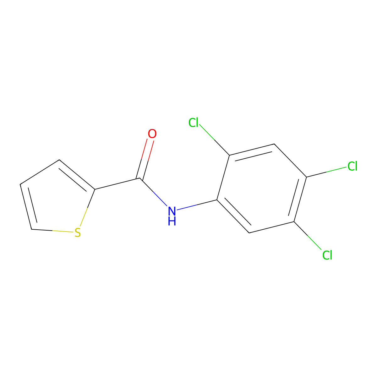 N-(2,4,5-trichlorophenyl)thiophene-2-carboxamide molecular structure, CAS 314284-39-4