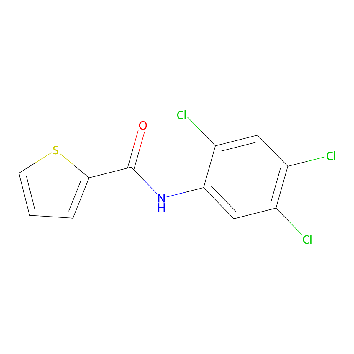 N-(2,4,5-trichlorophenyl)thiophene-2-carboxamide molecular structure, CAS 314284-39-4