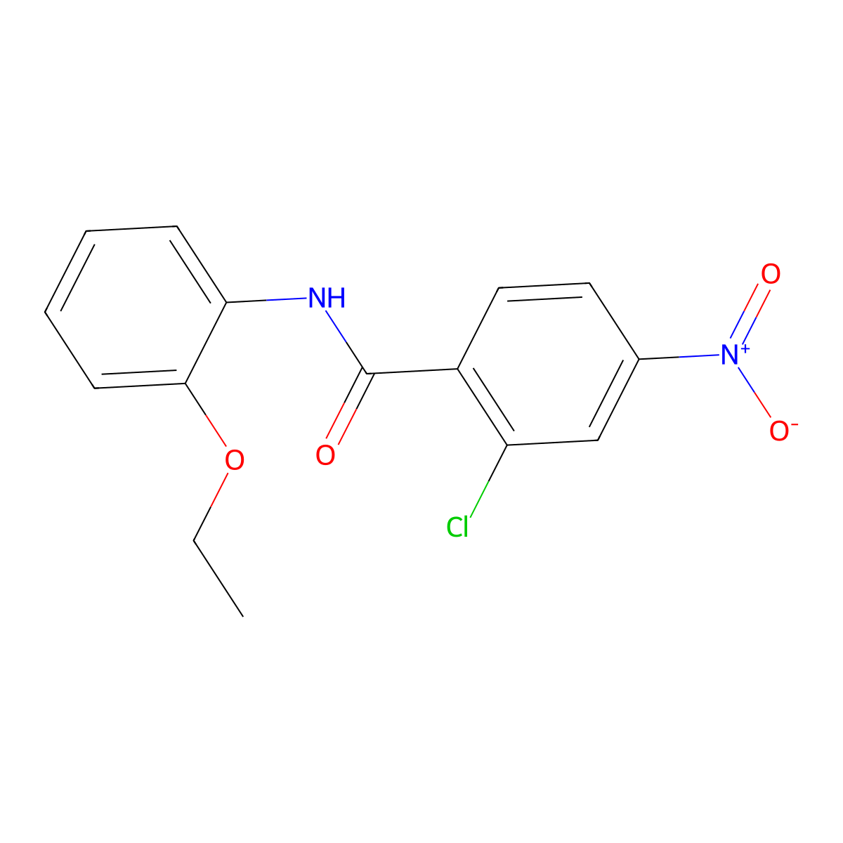2-chloro-N-(2-ethoxyphenyl)-4-nitrobenzamide molecular structure, CAS 314284-45-2