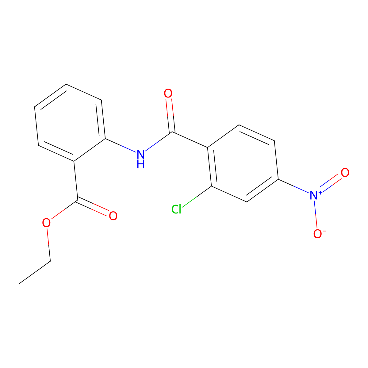 Ethyl 2-[(2-chloro-4-nitrobenzoyl)amino]benzoate molecular structure, CAS 314284-49-6
