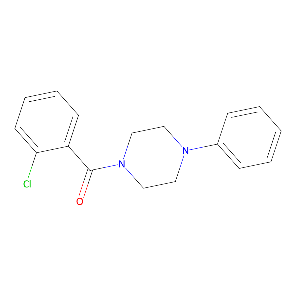 (2-Chlorophenyl)-(4-phenylpiperazin-1-yl)methanone molecular structure, CAS 314284-53-2