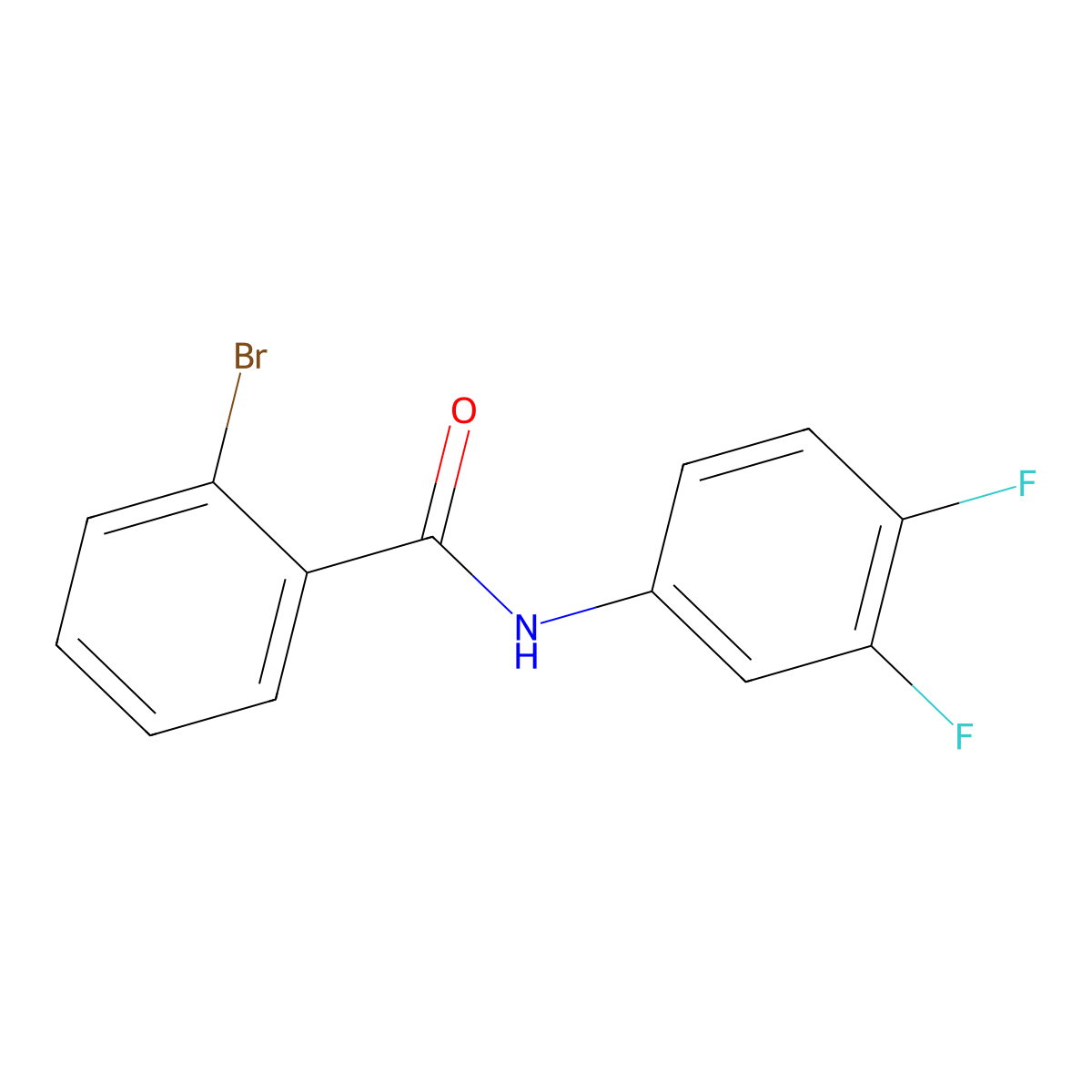 2-bromo-N-(3,4-difluorophenyl)benzamide molecular structure, CAS 314284-57-6