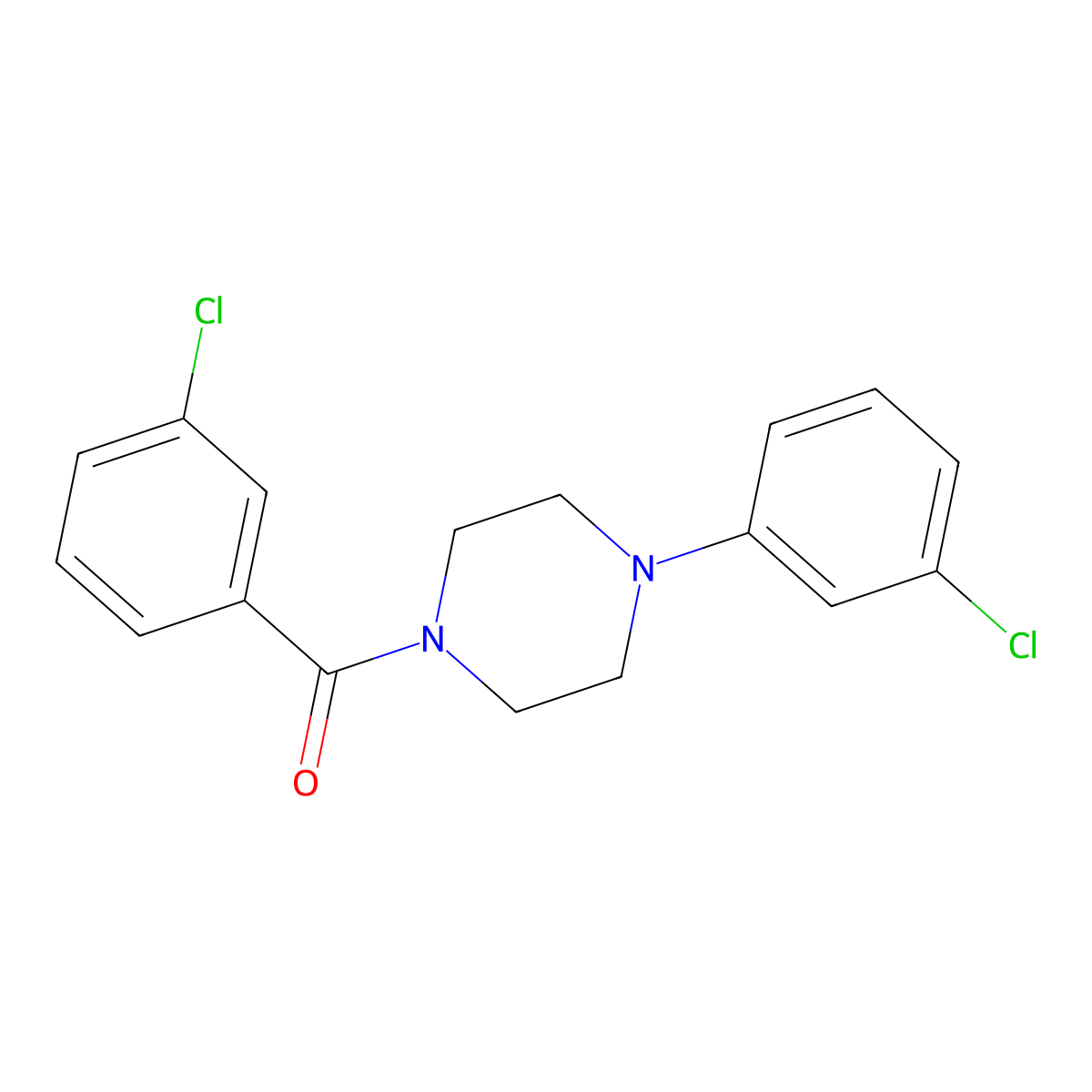 1-(3-Chlorophenyl)-4-[(3-chlorophenyl)carbonyl]piperazine molecular structure, CAS 314284-61-2