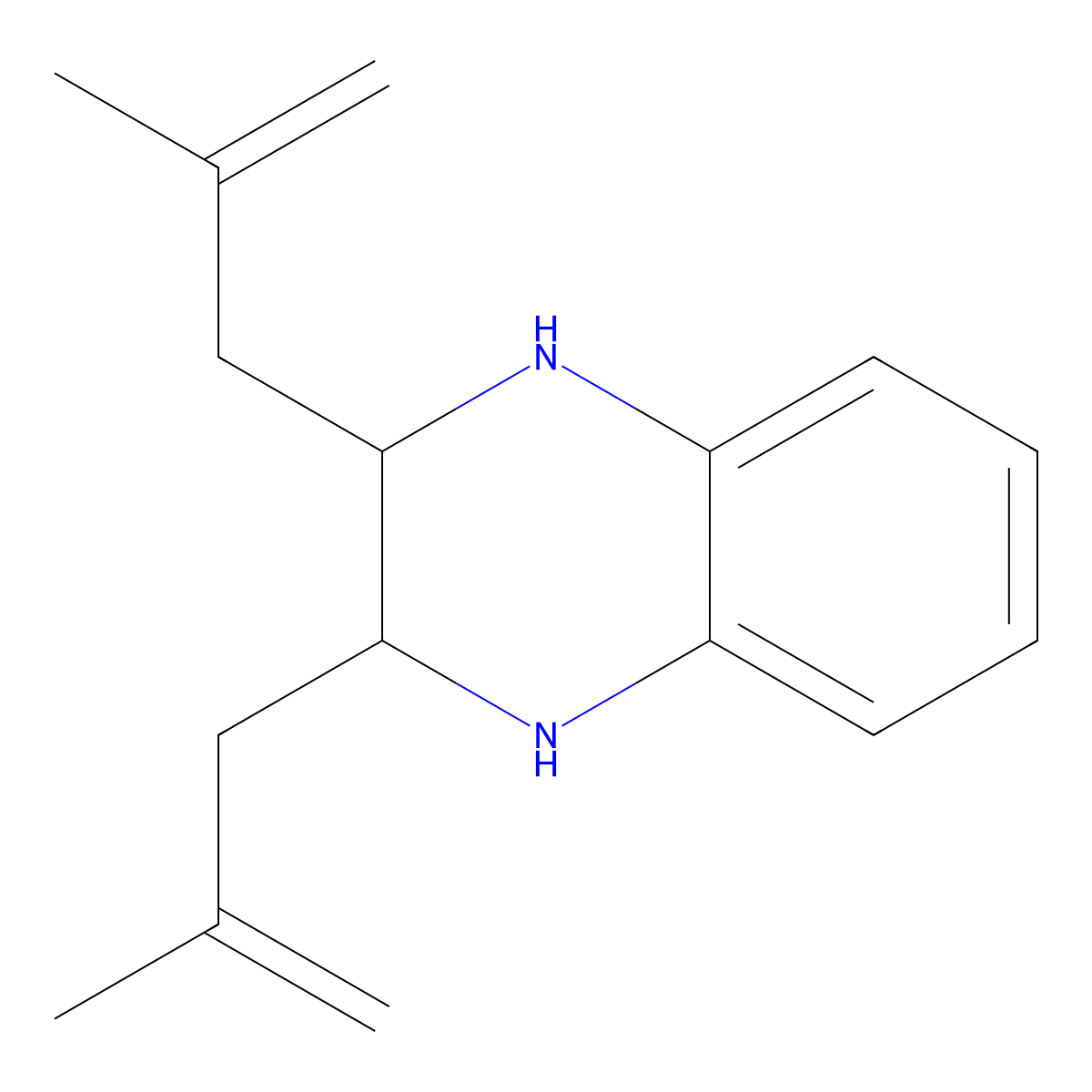 2,3-Bis(2-methylprop-2-enyl)-1,2,3,4-tetrahydroquinoxaline molecular structure, CAS 314284-62-3