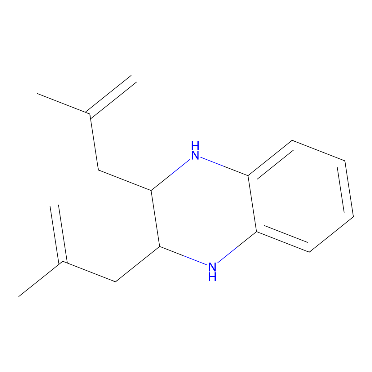 2,3-Bis(2-methylprop-2-enyl)-1,2,3,4-tetrahydroquinoxaline molecular structure, CAS 314284-62-3