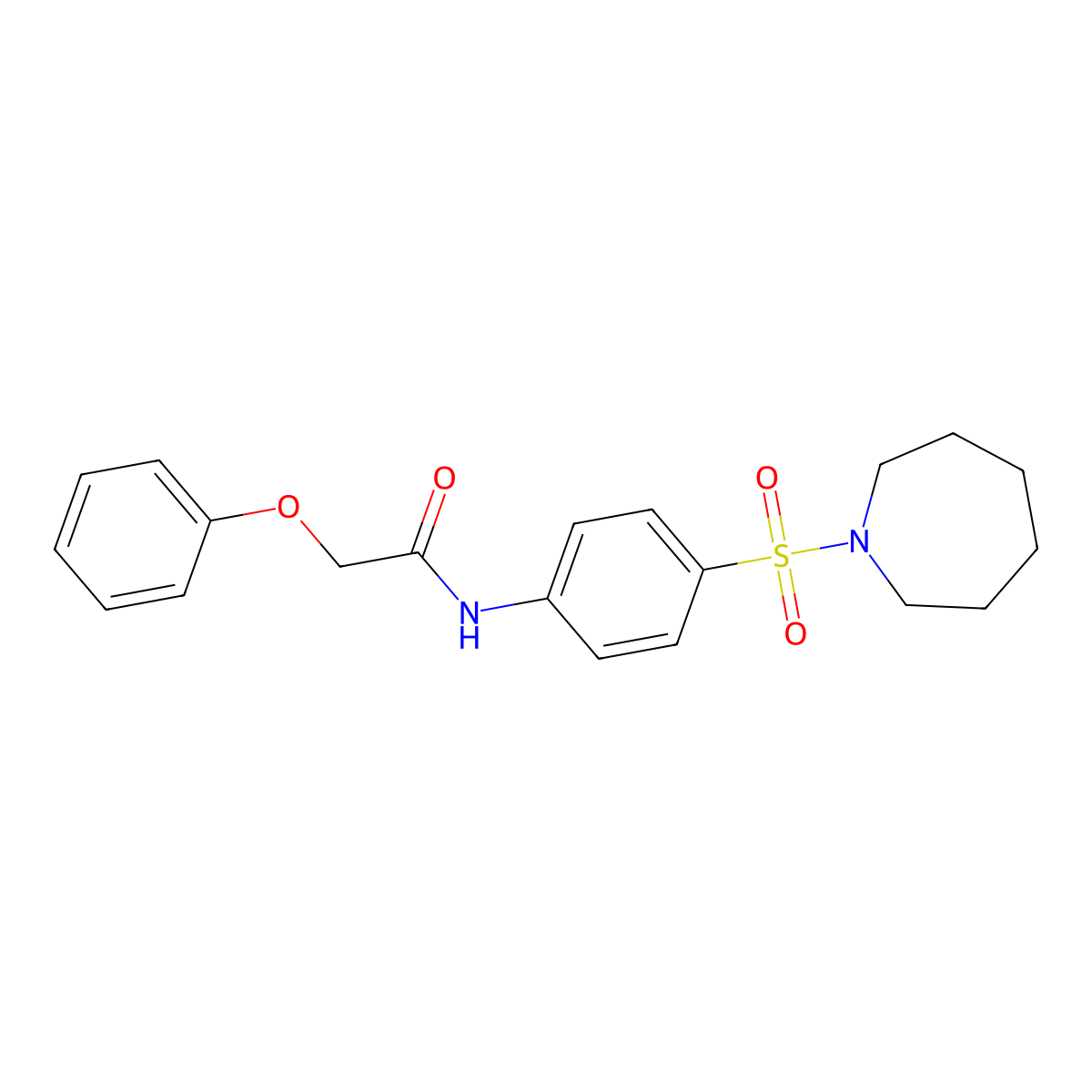 N-[4-(1-azepanylsulfonyl)phenyl]-2-phenoxyacetamide molecular structure, CAS 314284-70-3