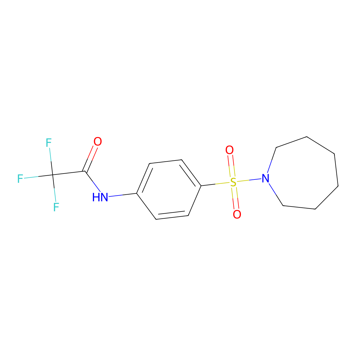 N-[4-(1-azepanylsulfonyl)phenyl]-2,2,2-trifluoroacetamide molecular structure, CAS 314284-72-5