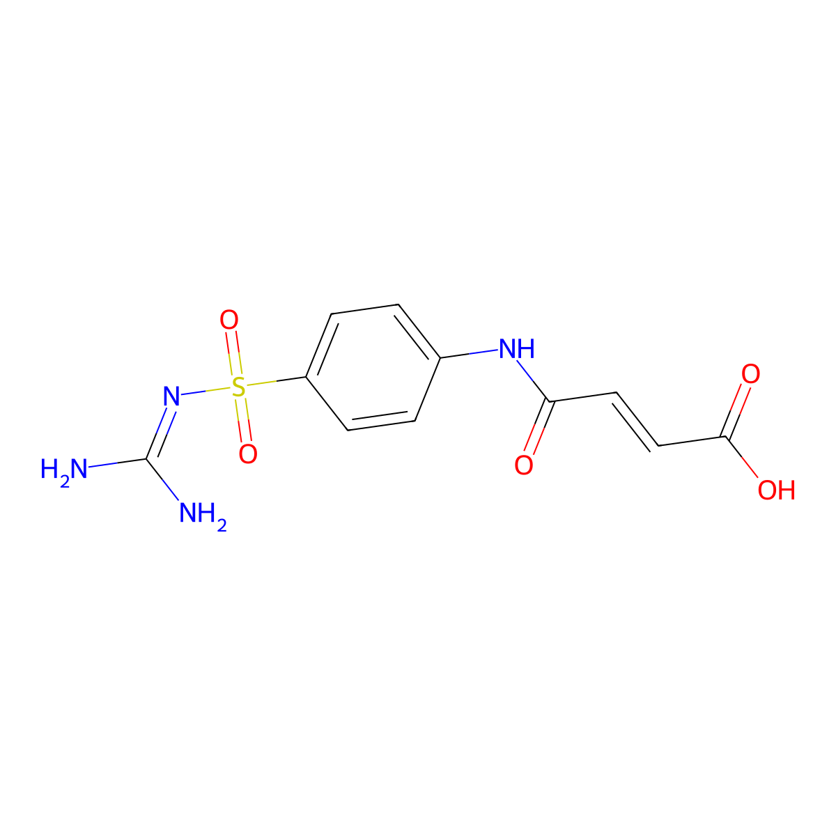(E)-4-[4-({[Amino(imino)methyl]amino}sulfonyl)anilino]-4-oxo-2-butenoic acid molecular structure, CAS 314284-81-6