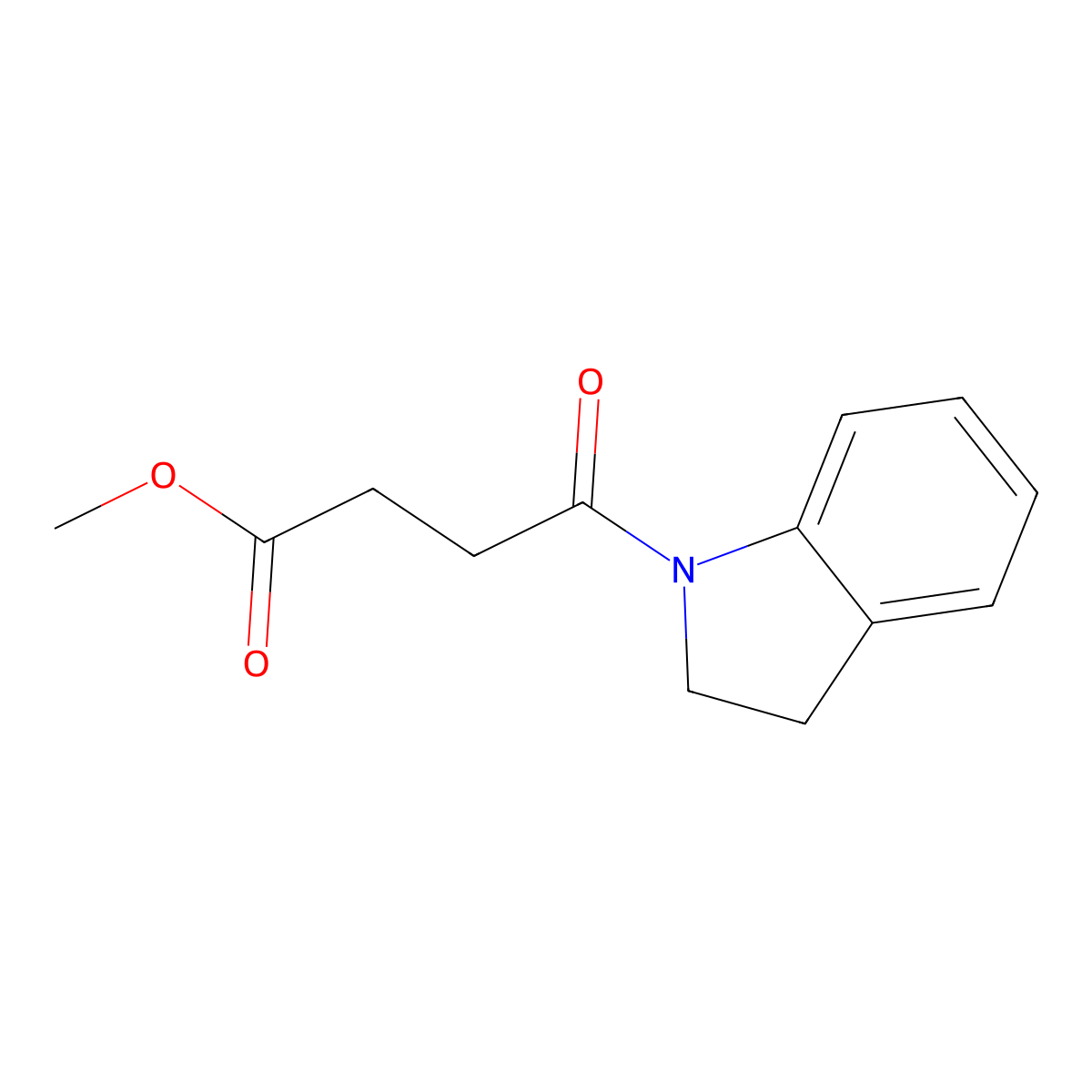 methyl 4-(2,3-dihydro-1H-indol-1-yl)-4-oxobutanoate molecular structure, CAS 314284-83-8