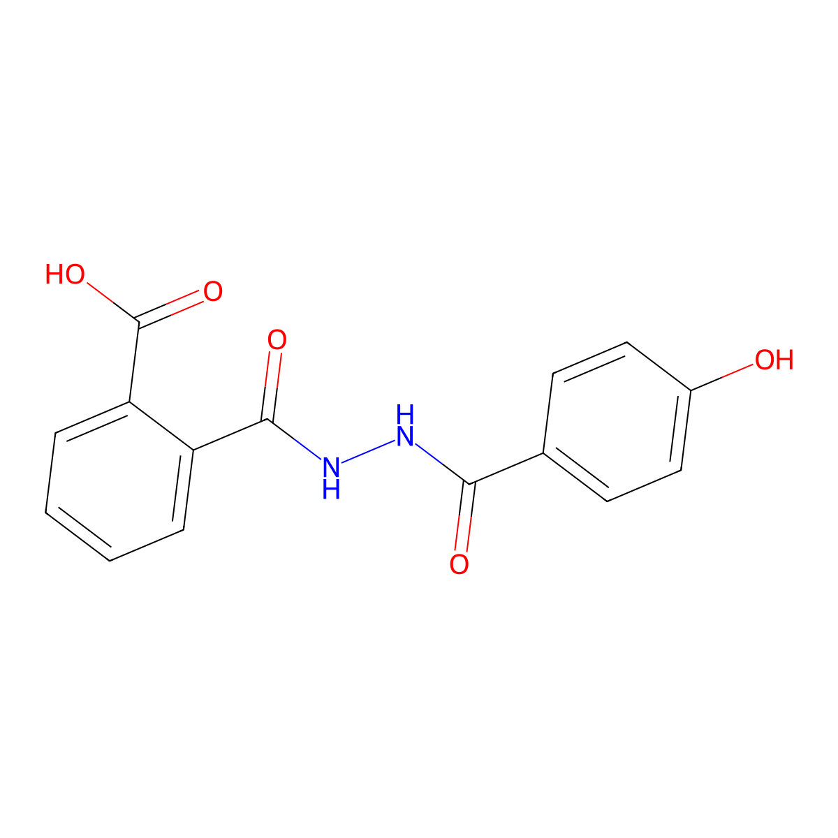 2-{[2-(4-Hydroxybenzoyl)hydrazino]carbonyl}benzoic acid molecular structure, CAS 314284-99-6