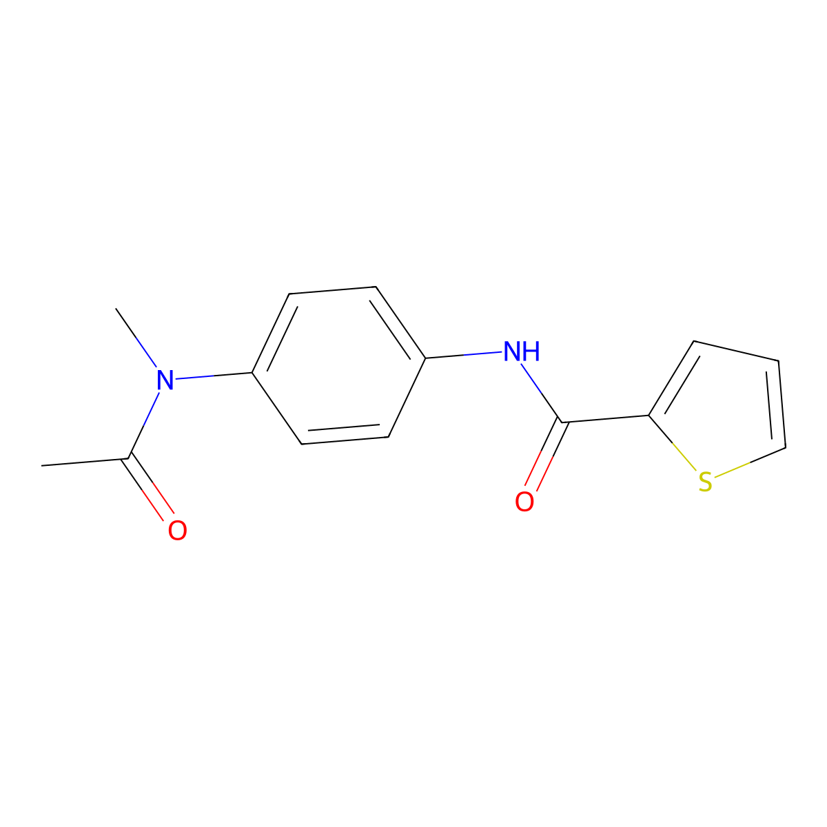 N-{4-[acetyl(methyl)amino]phenyl}-2-thiophenecarboxamide molecular structure, CAS 314285-19-3