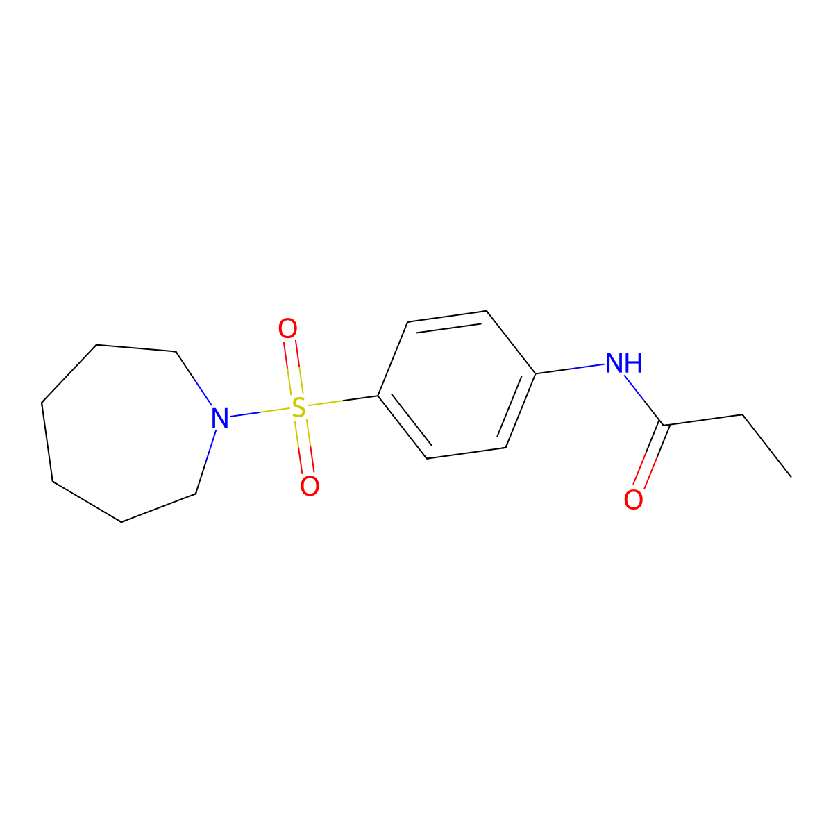 N-[4-(azepan-1-ylsulfonyl)phenyl]propanamide molecular structure, CAS 314285-20-6