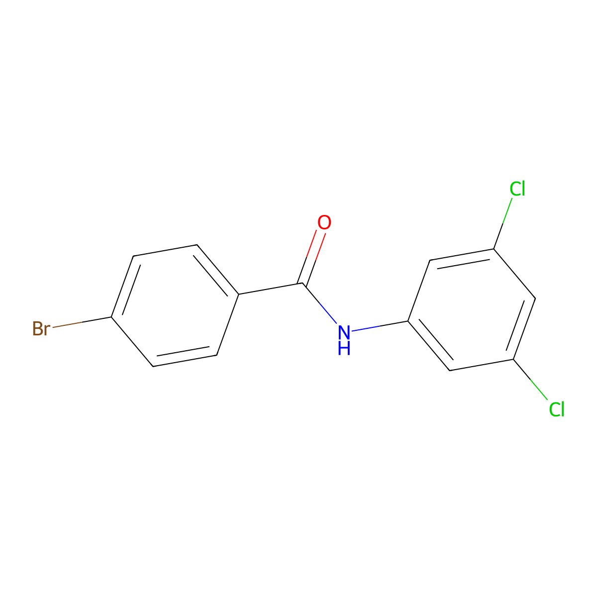 4-bromo-N-(3,5-dichlorophenyl)benzamide molecular structure, CAS 314285-28-4