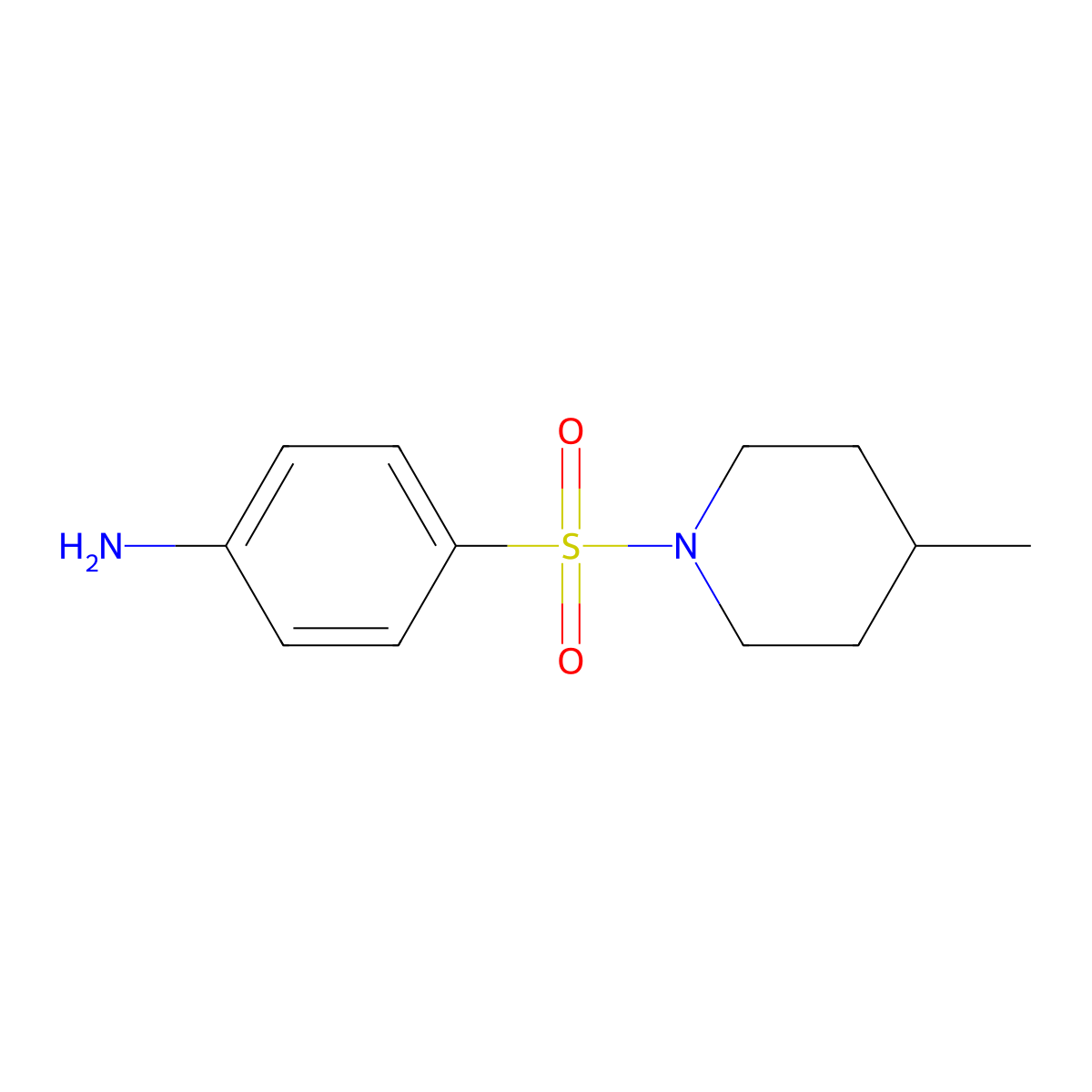 4-((4-Methylpiperidin-1-yl)sulfonyl)aniline molecular structure, CAS 314285-39-7