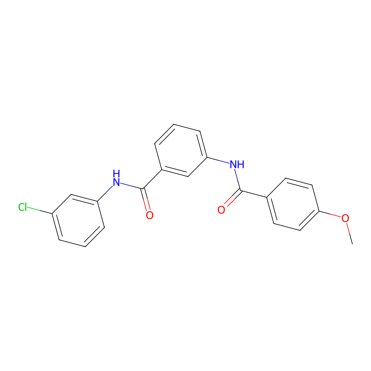 N-(3-chlorophenyl)-3-[(4-methoxybenzoyl)amino]benzamide molecular structure, CAS 314289-85-5