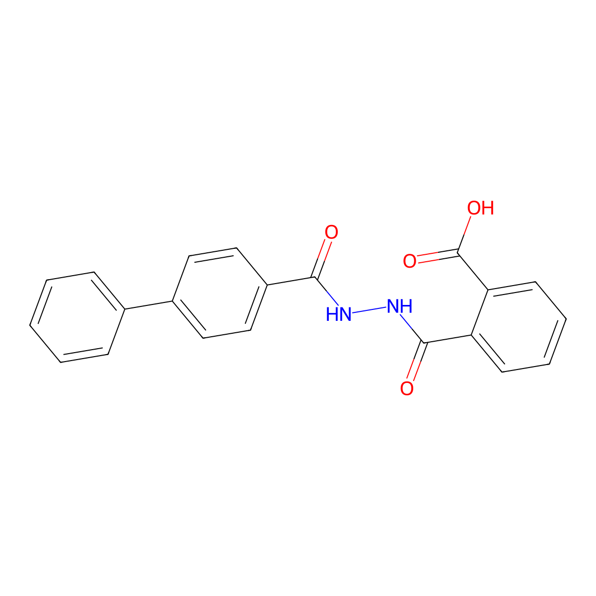 2-{[2-([1,1'-Biphenyl]-4-ylcarbonyl)hydrazino]carbonyl}benzoic acid molecular structure, CAS 314289-90-2