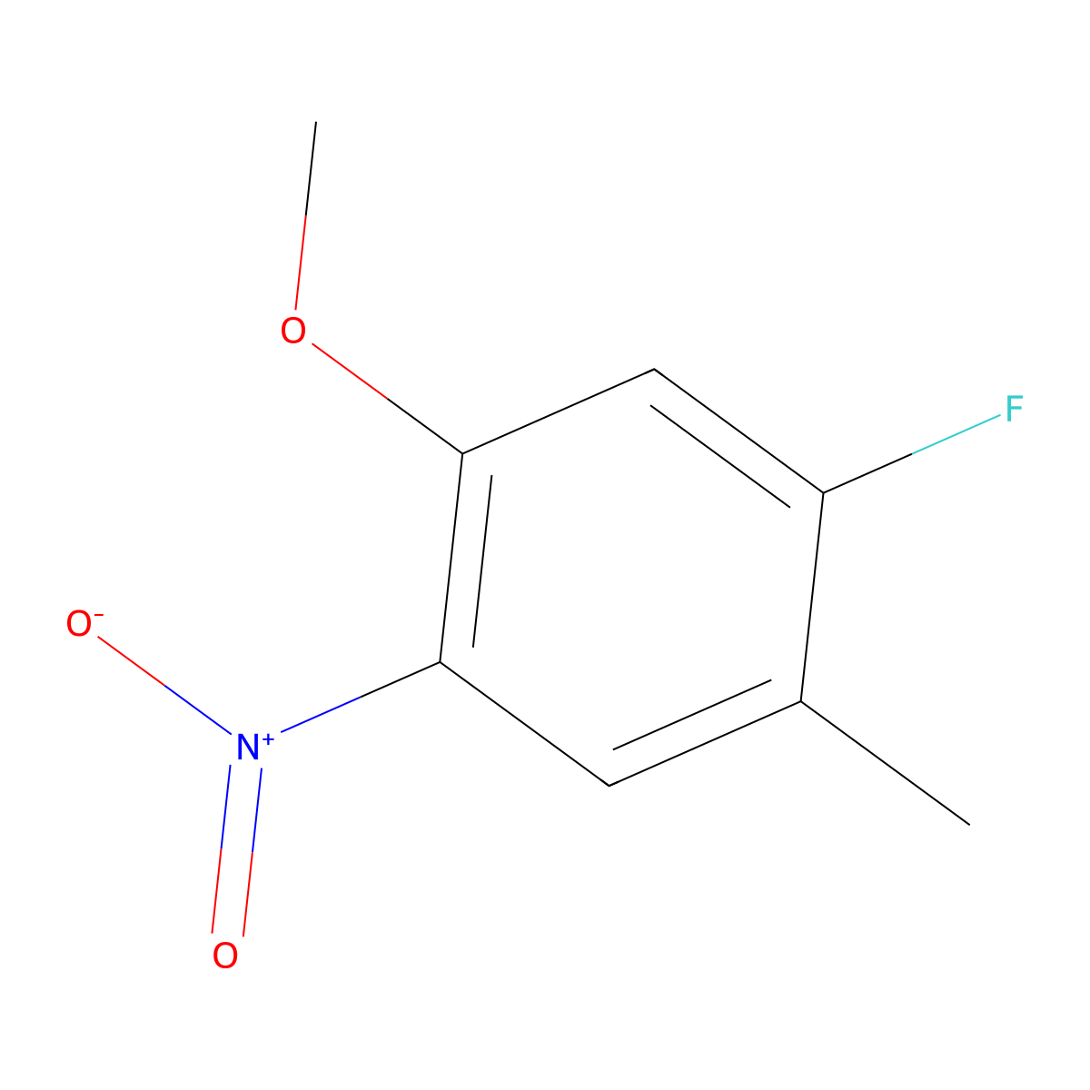 1-Fluoro-5-methoxy-2-methyl-4-nitrobenzene molecular structure, CAS 314298-13-0