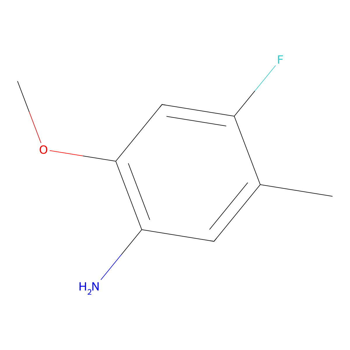 4-Fluoro-2-methoxy-5-methylaniline molecular structure, CAS 314298-14-1