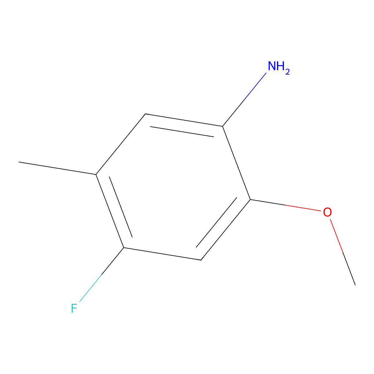 4-Fluoro-2-methoxy-5-methylaniline molecular structure, CAS 314298-14-1