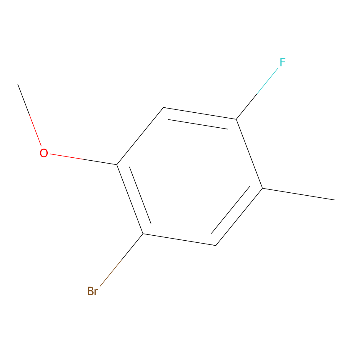 2-Bromo-5-fluoro-4-methylanisole molecular structure, CAS 314298-15-2