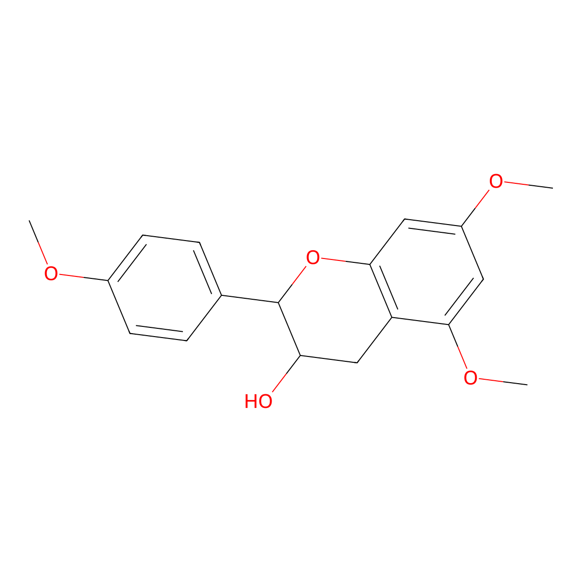 Epiafzelechin trimethyl ether molecular structure, CAS 3143-21-3