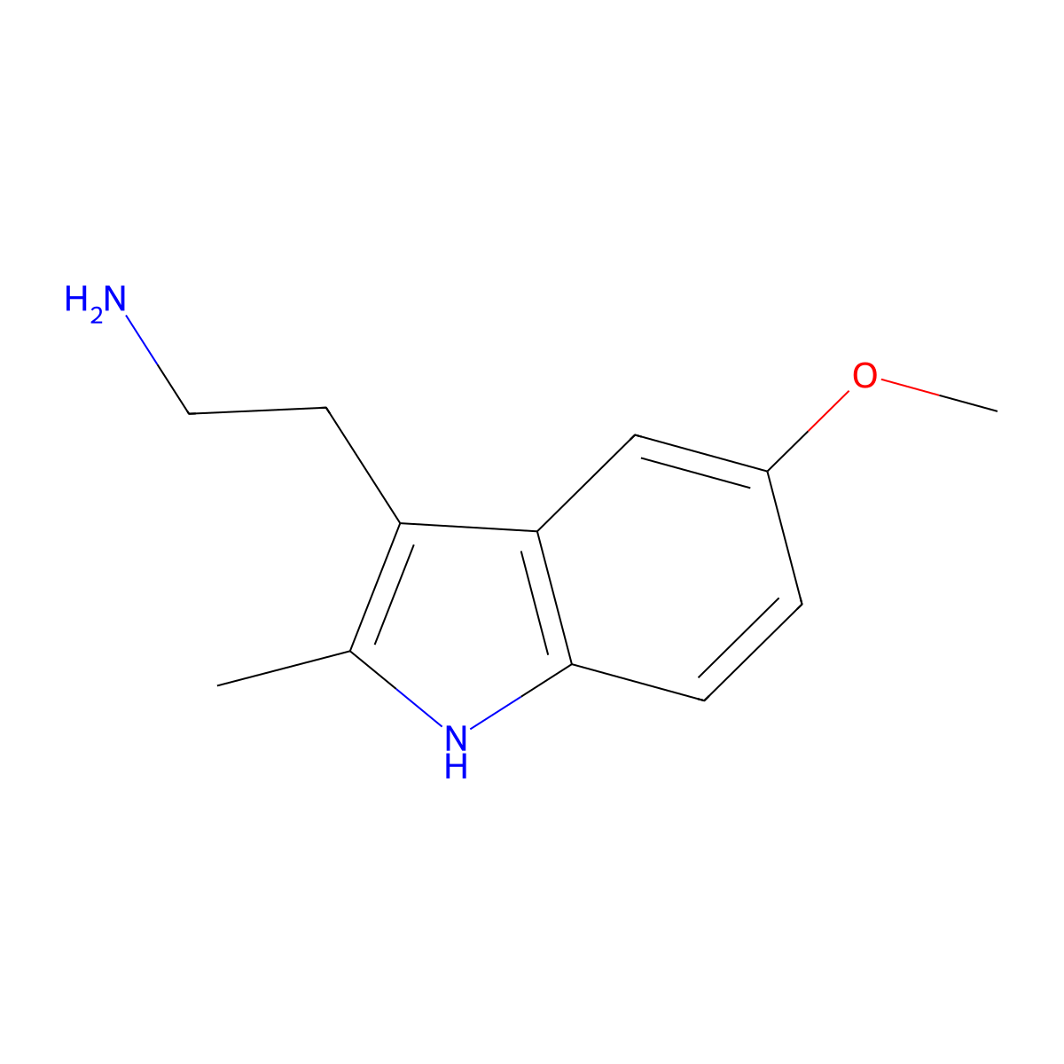 2-(5-Methoxy-2-methyl-1H-indol-3-yl)ethanamine molecular structure, CAS 3143-97-3