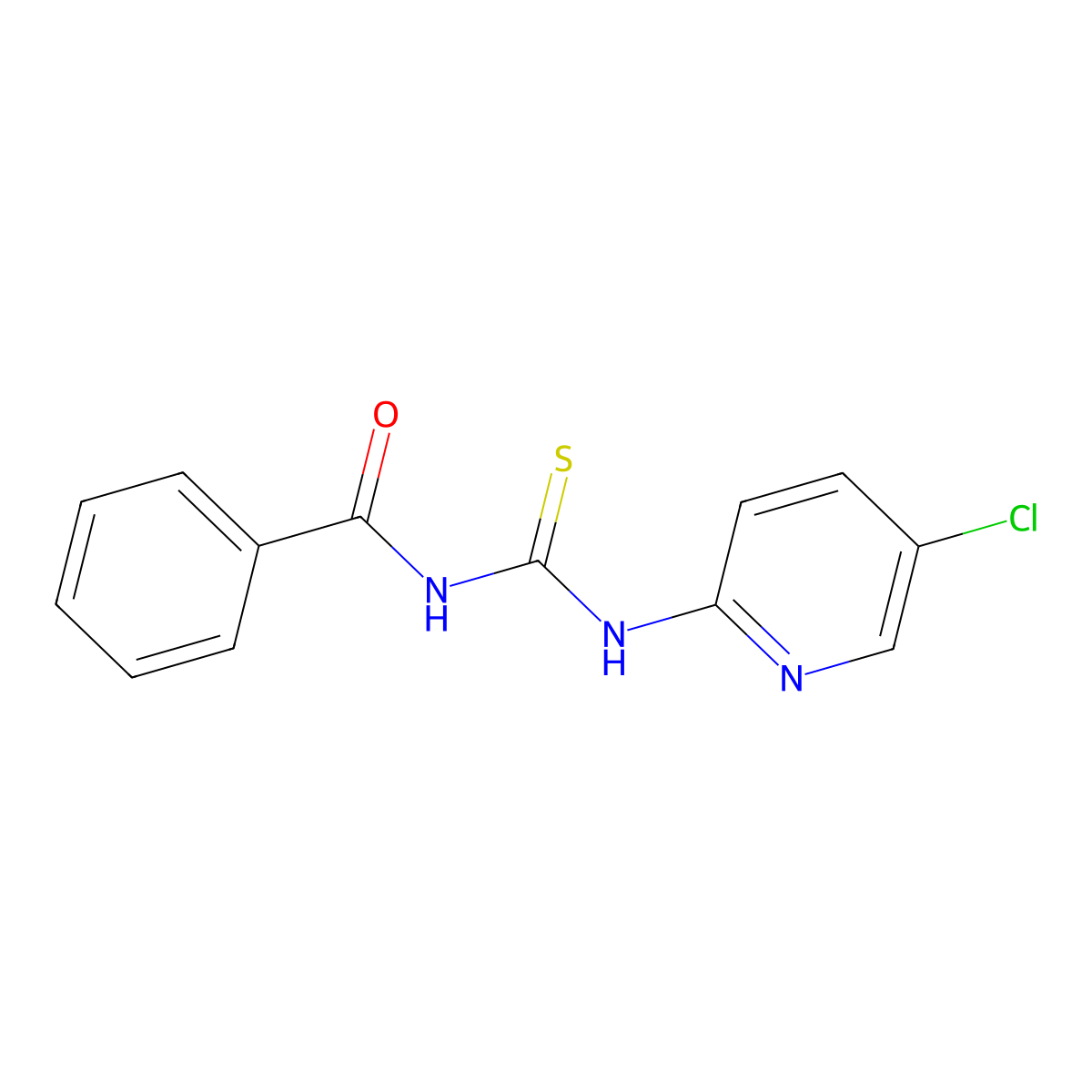 N-[(5-chloropyridin-2-yl)carbamothioyl]benzamide molecular structure, CAS 31430-26-9
