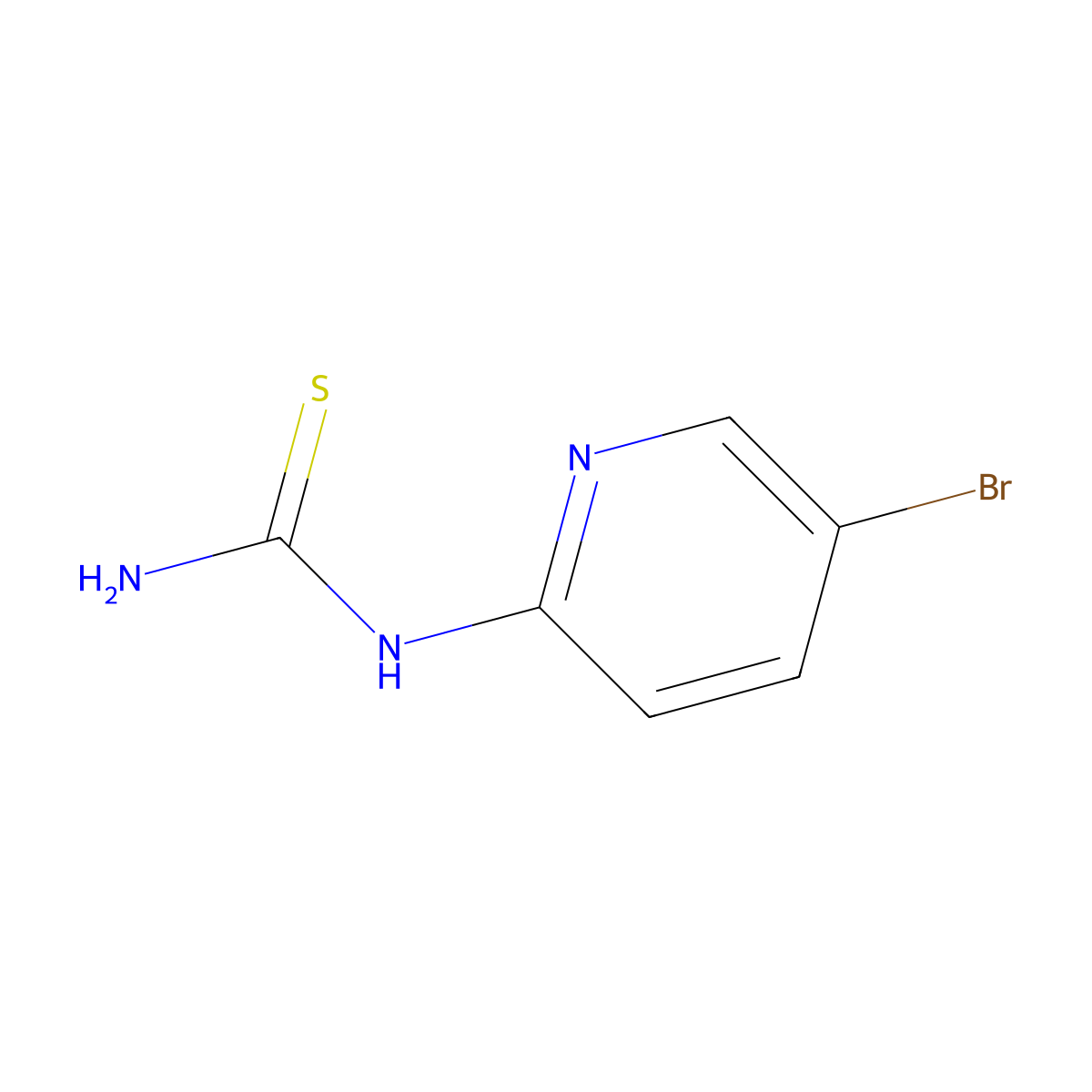1-(5-Bromopyridin-2-yl)thiourea molecular structure, CAS 31430-38-3