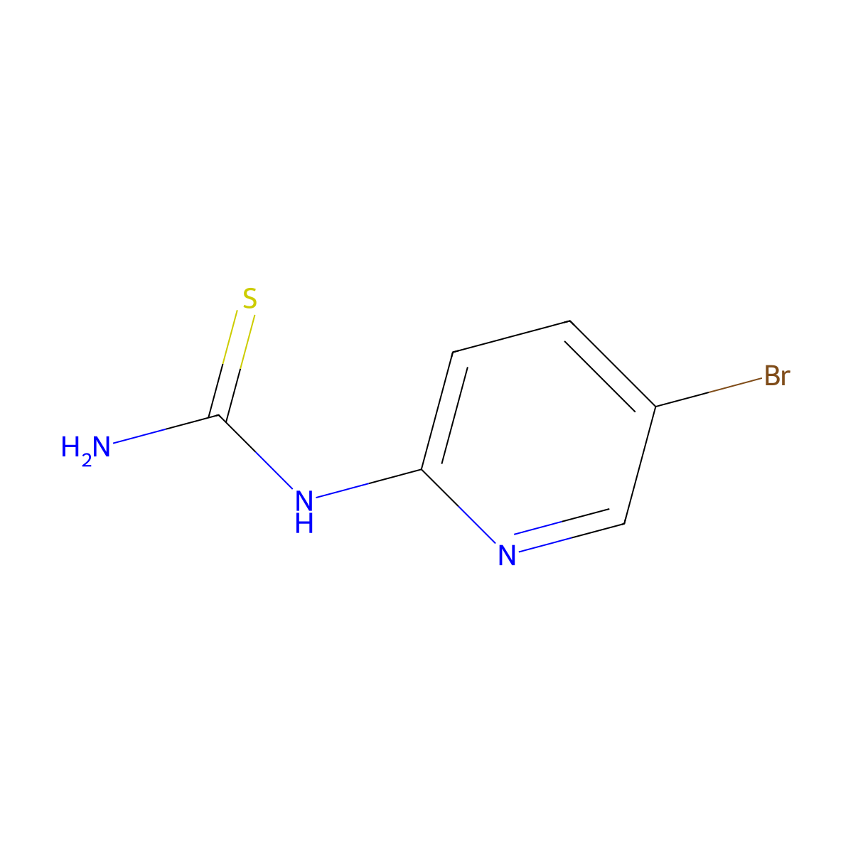 1-(5-Bromopyridin-2-yl)thiourea molecular structure, CAS 31430-38-3