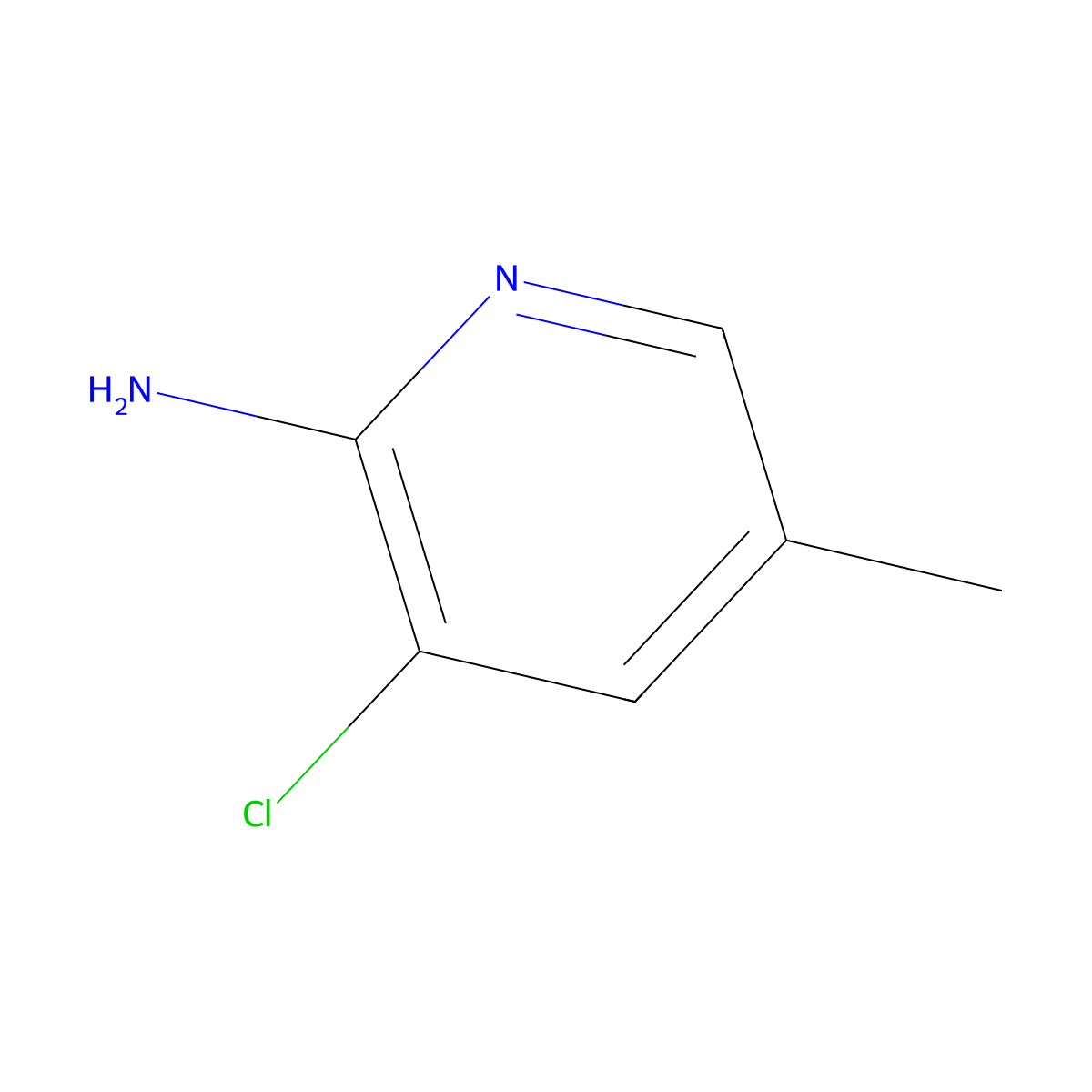 3-Chloro-5-methylpyridin-2-amine molecular structure, CAS 31430-41-8