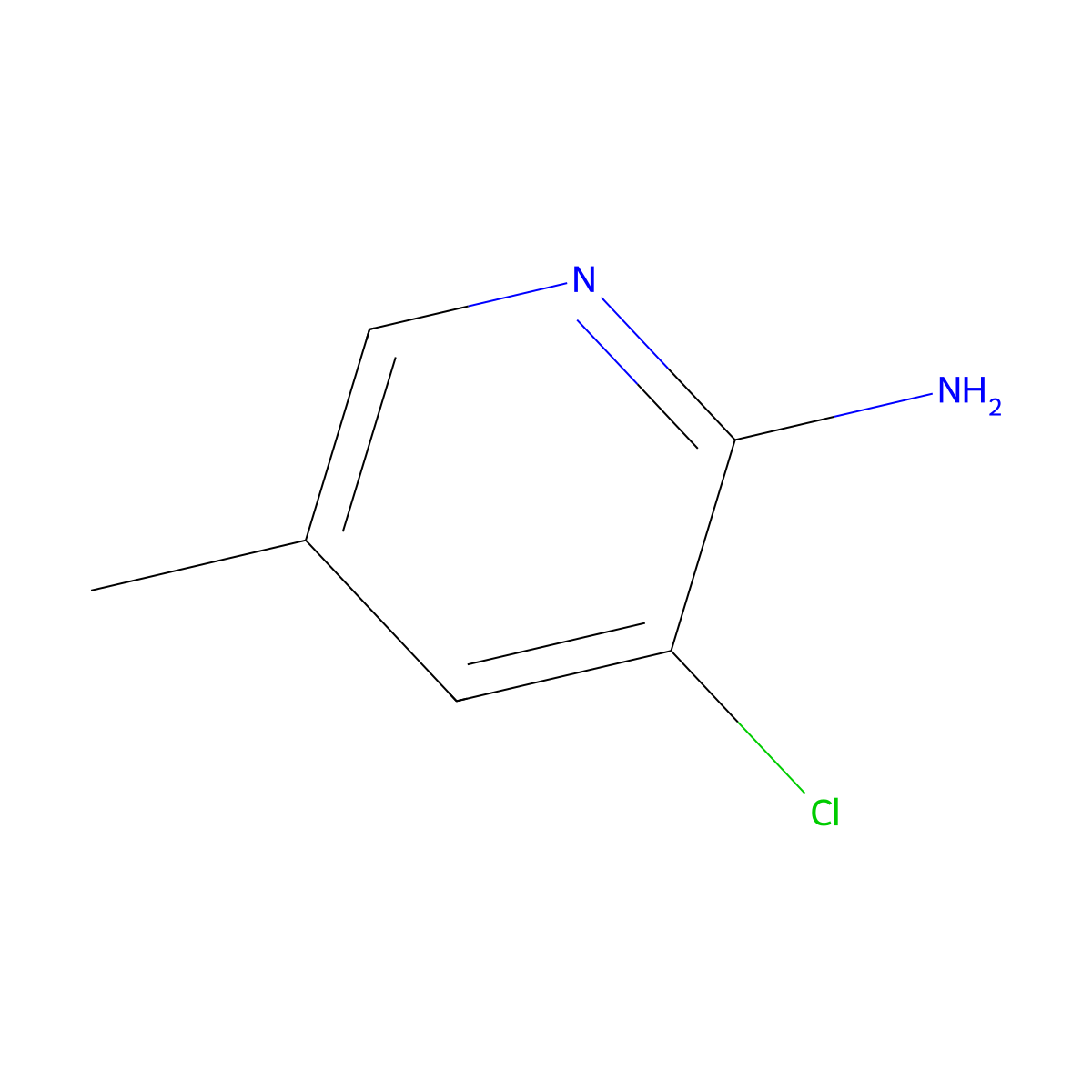 3-Chloro-5-methylpyridin-2-amine molecular structure, CAS 31430-41-8