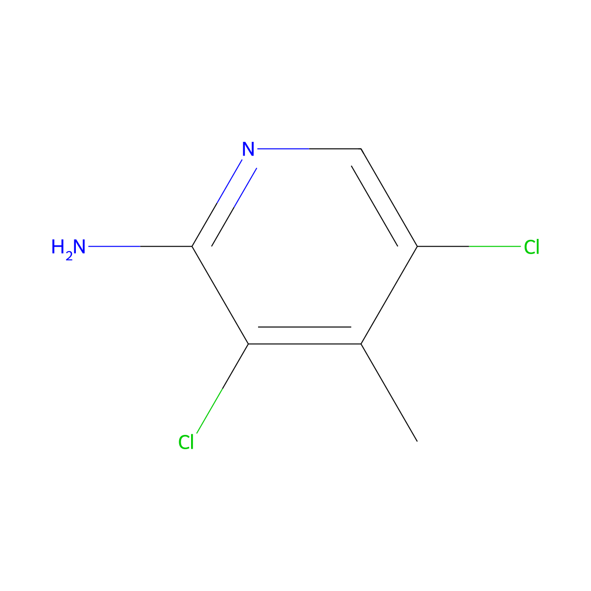 3,5-Dichloro-4-methylpyridin-2-amine molecular structure, CAS 31430-47-4