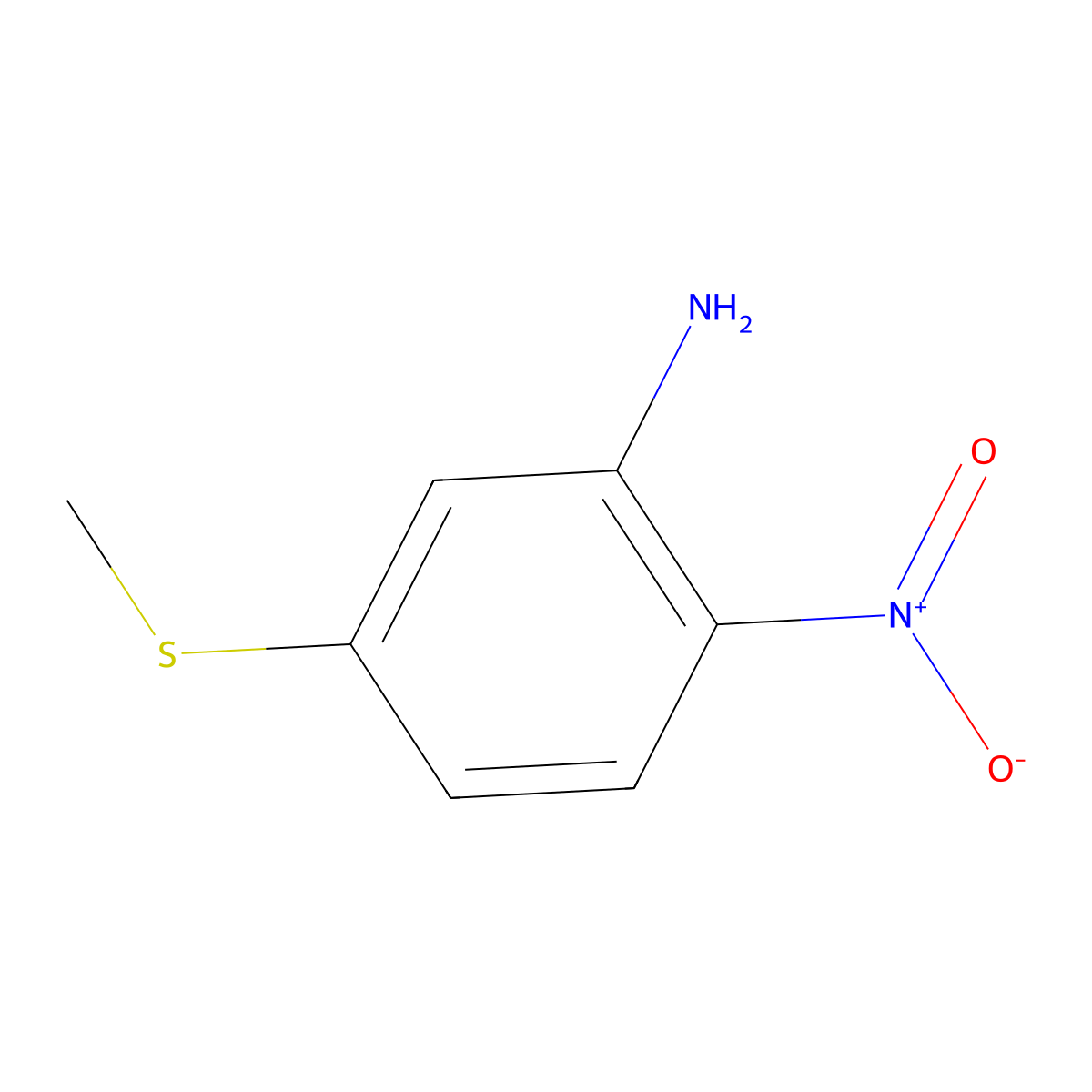 5-(Methylthio)-2-nitroaniline molecular structure, CAS 31431-10-4