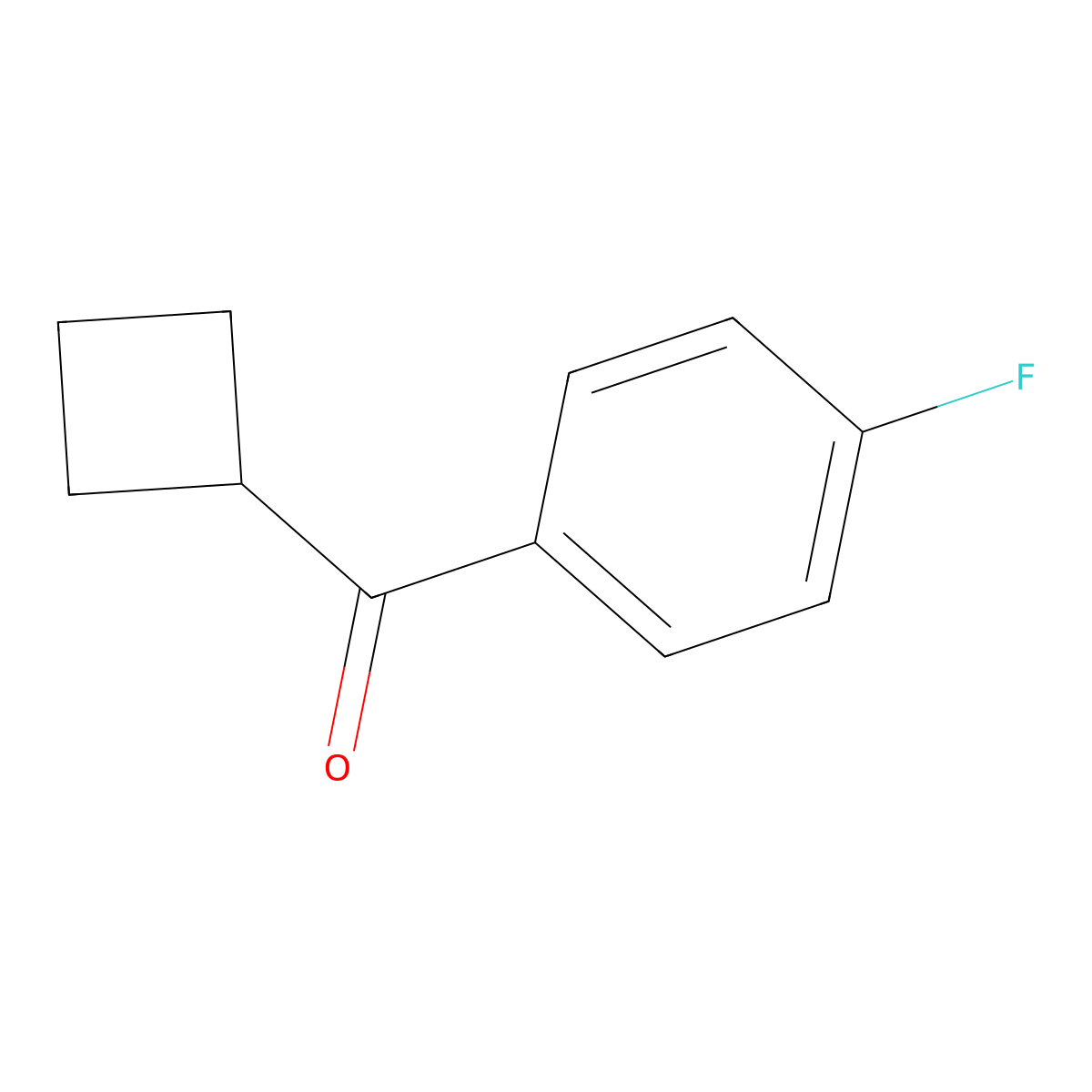 Cyclobutyl 4-fluorophenyl ketone molecular structure, CAS 31431-13-7