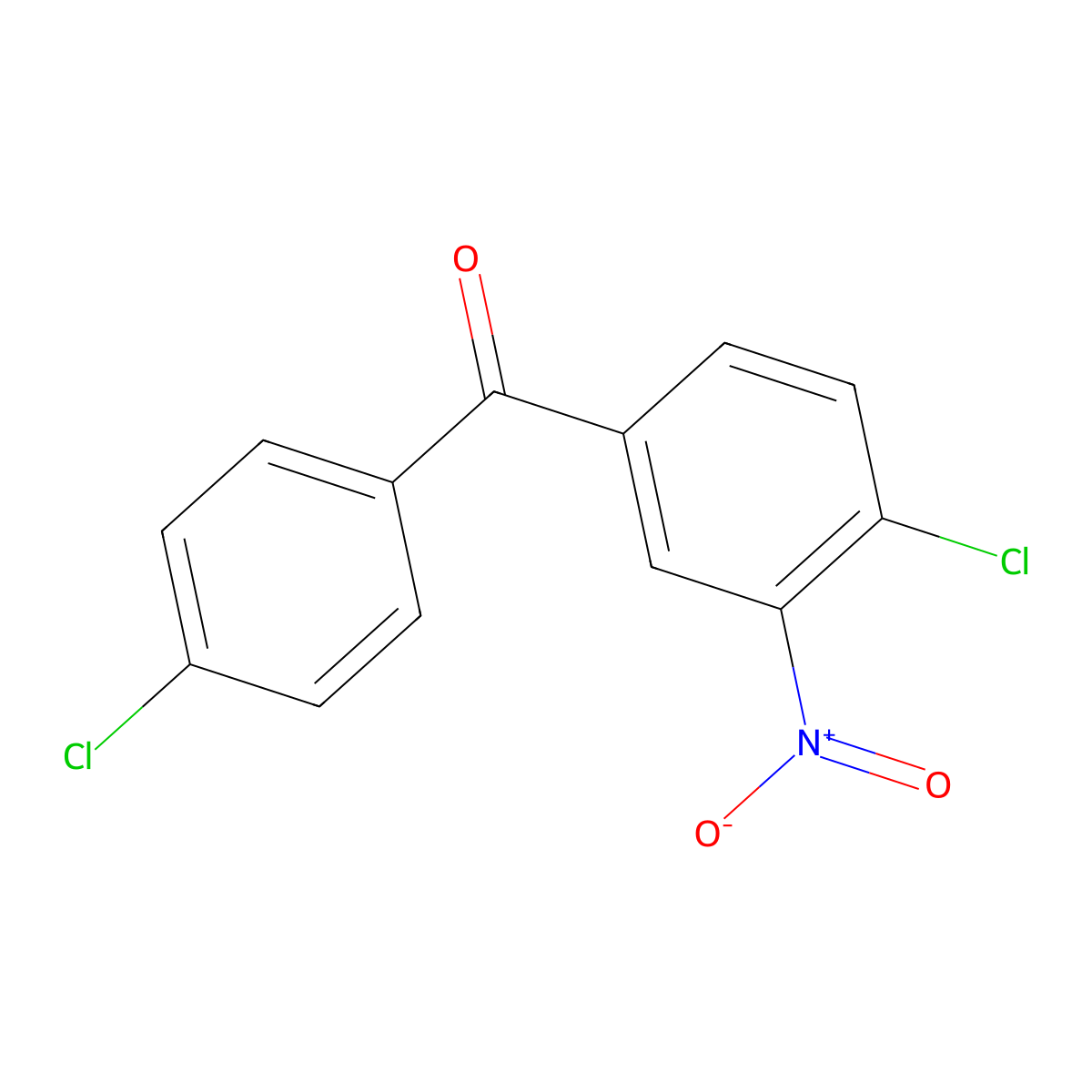 4,4'-Dichloro-3-nitrobenzophenone molecular structure, CAS 31431-17-1