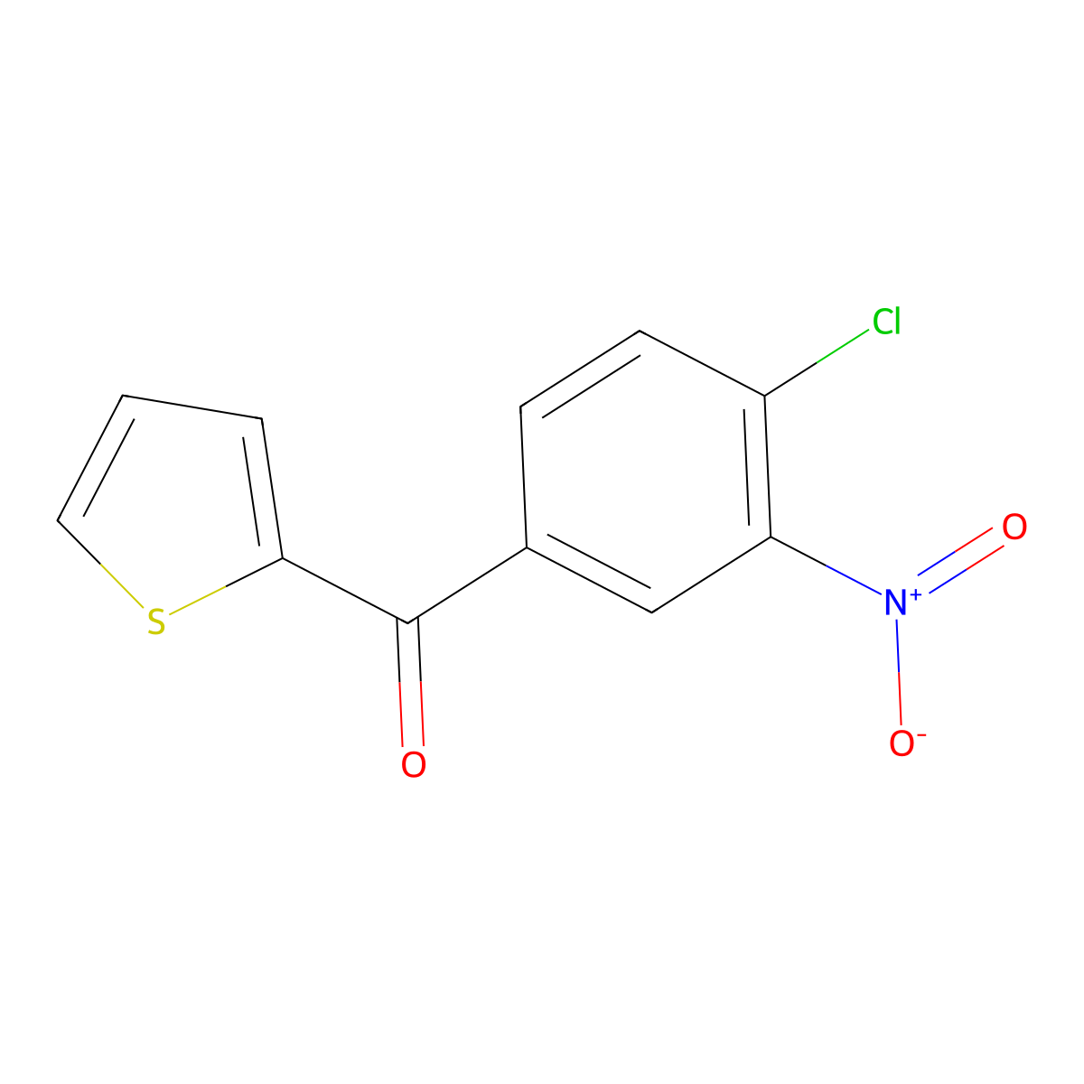 4-Chloro-3-nitrophenyl 2-thienyl ketone molecular structure, CAS 31431-18-2
