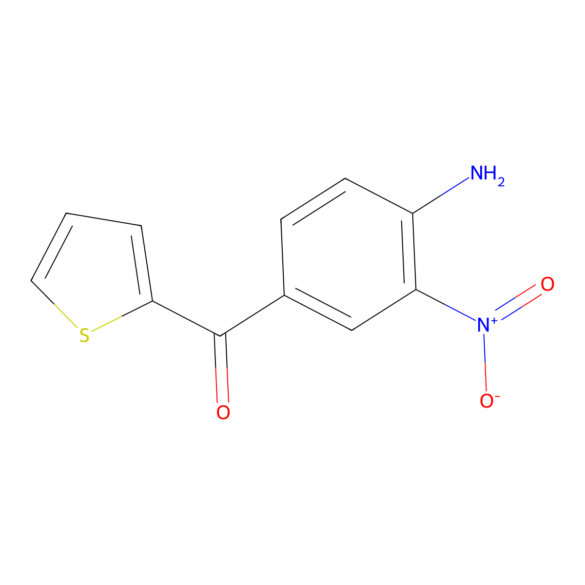 2-(4-Amino-3-nitrobenzoyl)thiophene molecular structure, CAS 31431-30-8